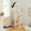 Arbre à chat 75 pouces en bois moderne avec plateformes multi-niveaux, condos pour chat, nid supérieur, hamacs et poteaux à griffer-190007266