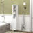 66.92" Tall Bathroom Storage Cabinet With Adjustable Shelves