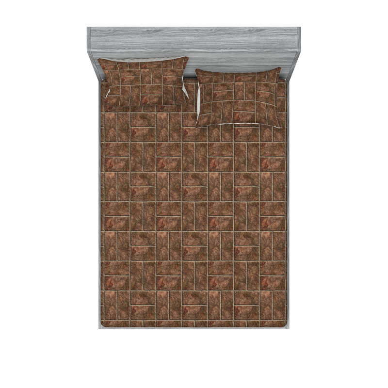 Drap-housse et taie décorative Ambesonne, Ensemble de draps très grand californien avec 2 t