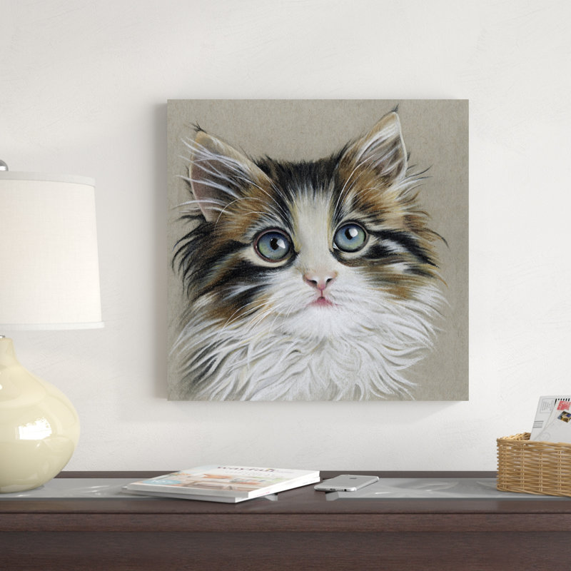 Portrait de chaton II, H 20 po x l 20 po