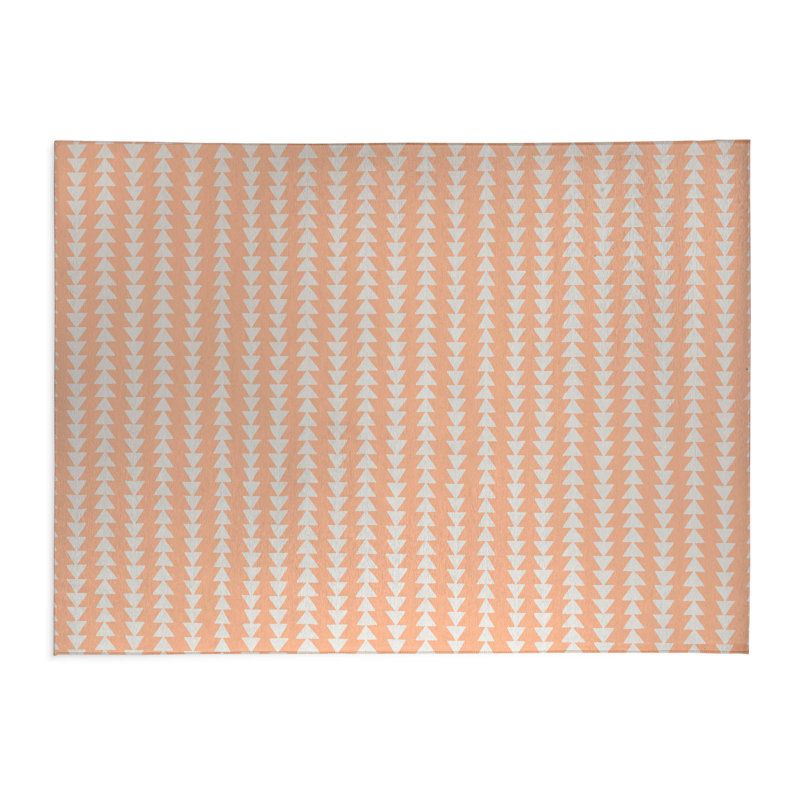 Tribal Arrows Kids Play Mat, Peach/Orange, Rectangle 4' x 6'