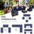 7 Piece Modular Patio Conversation Sets, Sectional Seating Group with Cushions-1043022534-1056262841