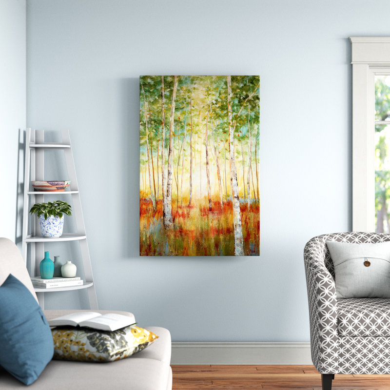 Arati " Birch Woods " by J Paul, 48" H x 32" W x 1" D