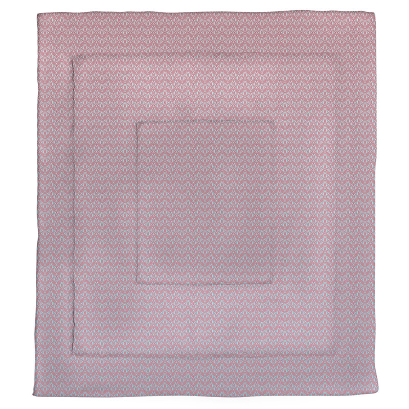 Édredon simple réversible Art déco Katelyn Elizabeth, Édredon très grand, Rose / Bleu