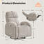 Fauteuil inclinable, pivotant et pivotant avec accoudoirs arrondis et double poches Delba-19748212-9207097