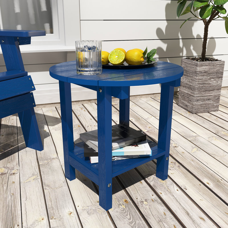 Chaises de foyer d'extérieur toutes saisons en plastique Adirondack HiPS, Bleu marine
