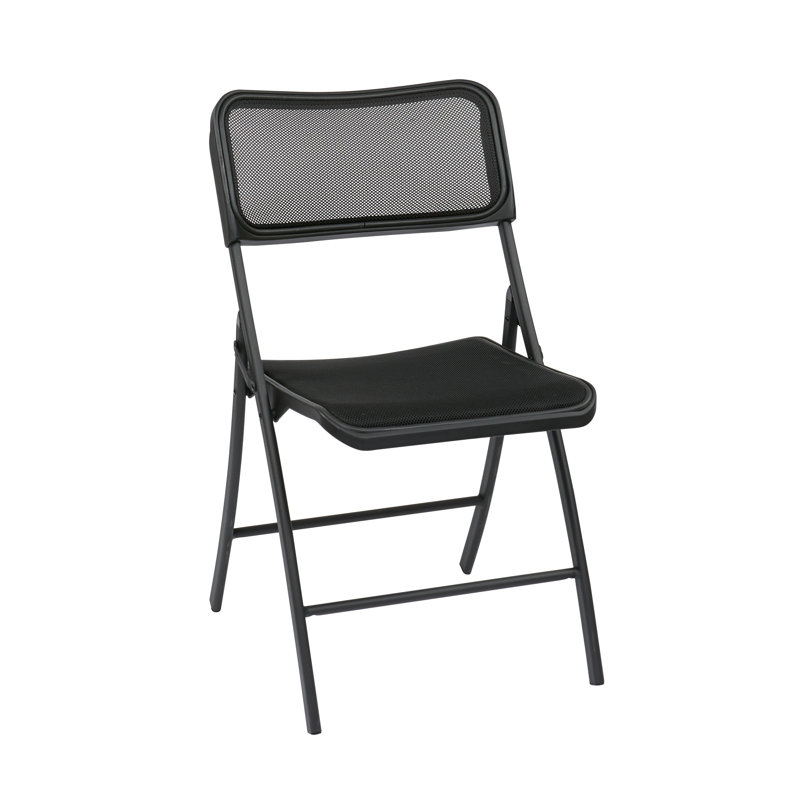 Chaise pliante rembourrée Marzullo, Noir
