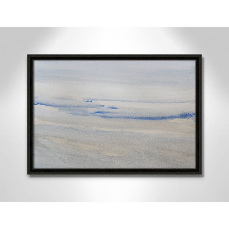«Silent Direction Print» par S.H. Khân, Toile avec cadre, L 19,5 po x H 13,5 po, Flottant espresso