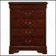 Commode 4 tiroirs Louis Phillipe, cerise-1318494586