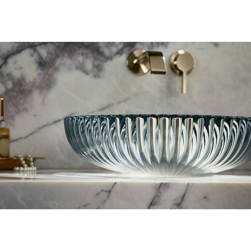 Salute Vessel Bathroom Sink, Translucent Dew