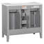Meuble-lavabo autoportant simple avec plateau en céramique Milya-240549824