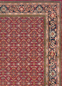 Tapis bourgogne / bleu marine Signature Legacy M011, Rectangle 2 pi x 4 pi