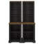Armoire haute deux pièces, bibliothèque moderne avec tablettes de rangement, tablette ouverte autoportante avec dispositif anti-basculement-738403094