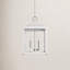 Luminaire blanc à 3 lumières Meridian Millom avec nickel poli-1941260991-2018960031
