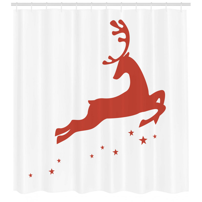 Shower Curtain with Hooks Included, 70" H x 69" W