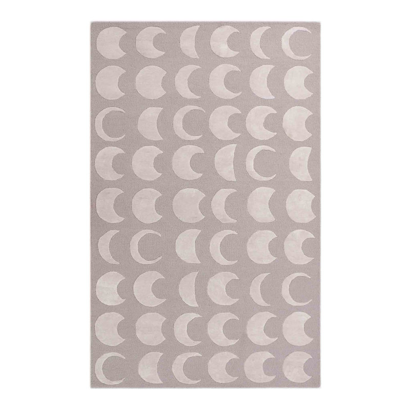 Dances In The Moonlight Geometric Area Rug in Ivory/Gray, Rectangle 10' x 14'