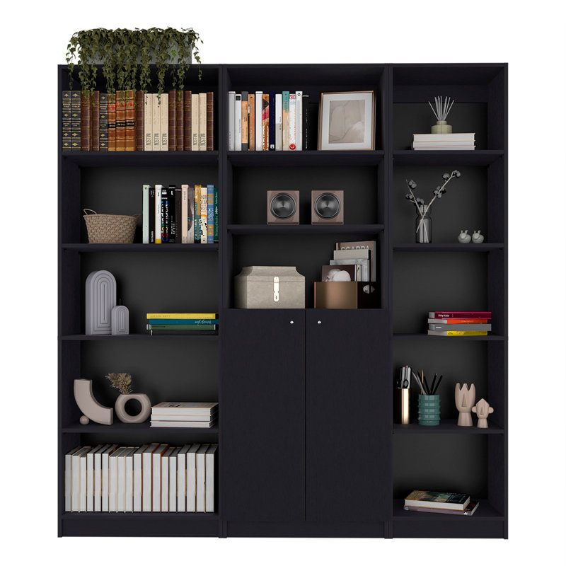Chalemet Storage Bookcase, Black