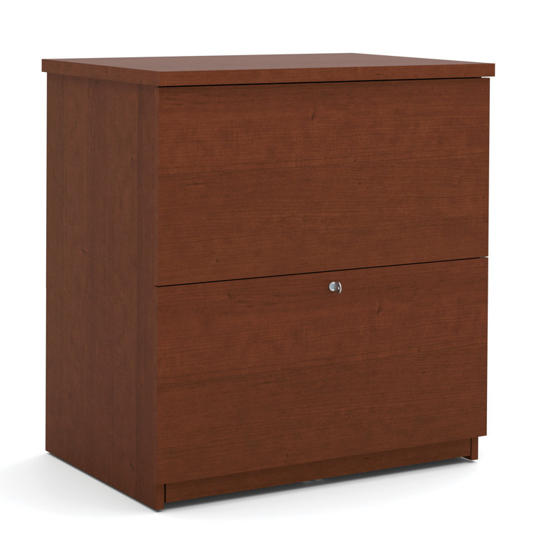 Pasiak 28.4'' Wide 2 -Drawer File Cabinet, Cognac Cherry