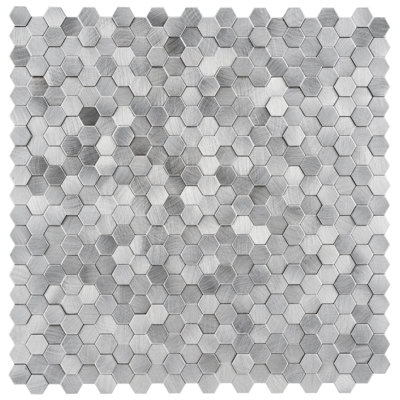 0.625'' W x 0.625'' L Aluminum Peel and Stick Mosaic Tile