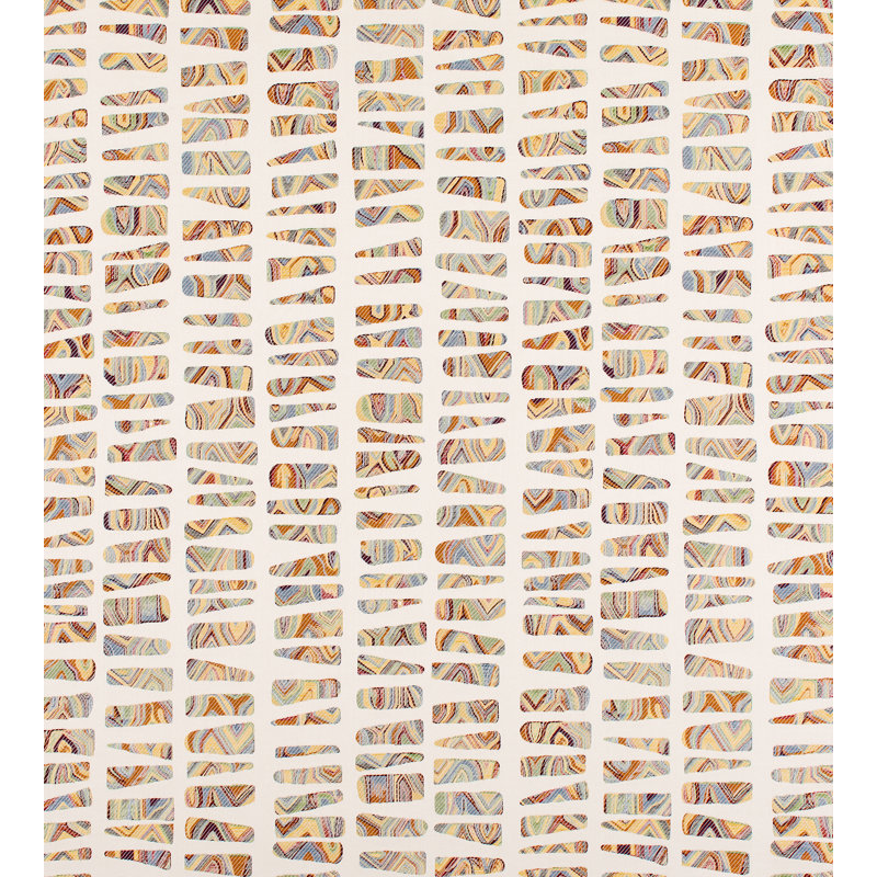 Tissu Galisteo, Ivoire / multicolore