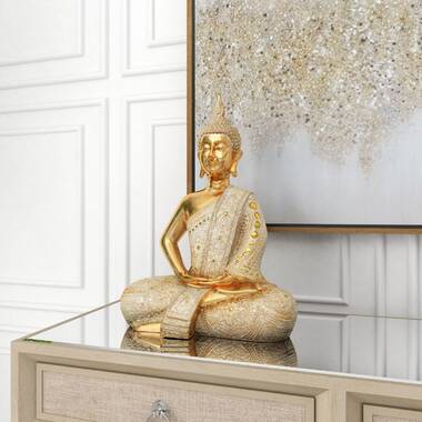 Yeomoo Statue de Bouddha méditation Ornement de Jardin Zen Bouddha