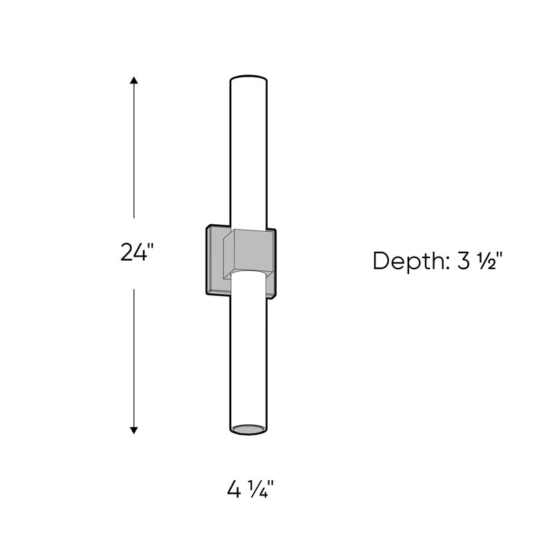 Perdido Dimmable LED Bath Bar, Chrome