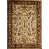 Golden Age Hand Knotted Wool Area Rug in Gold