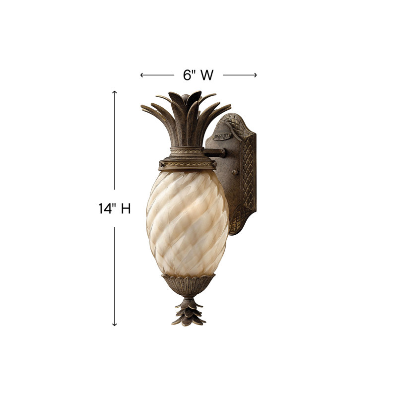 Plantation 1 Light Wall Lantern, 28" H x 10.25" W x 13.75" D, Incandescent
