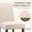 Bontrager Upholstered Nailed Trim Linen Parsons Dining Chairs with Solid Wood Legs-742460131