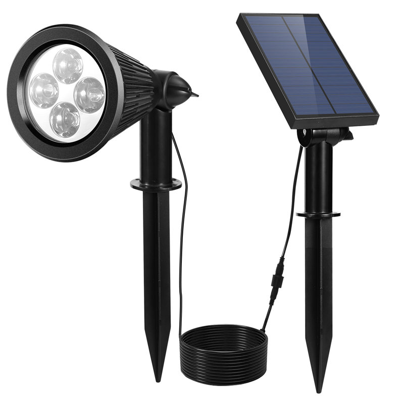 Matte Black Solar Powered Integrated LED Pathway Light Kit