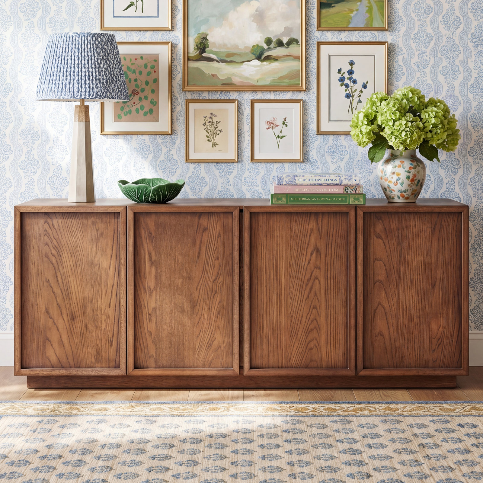 Hudson 58" TV Stand, Medium Oak