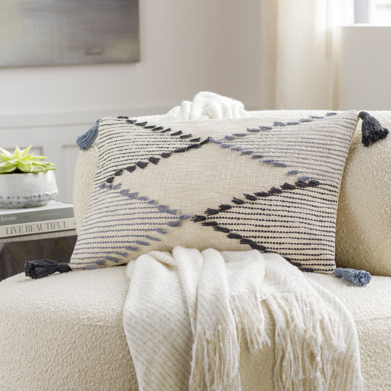 100% Cotton Lumbar Rectangular Pillow, No Fill, 18" x 18"