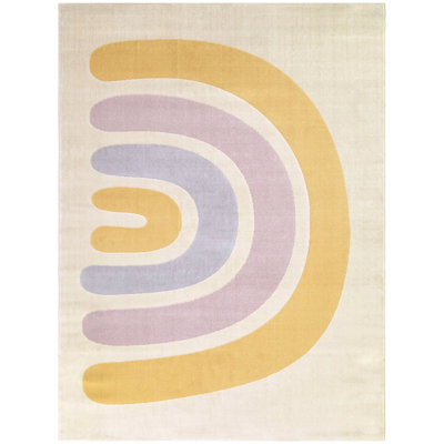 Rectangle Striped Polypropylene Plastic Rug