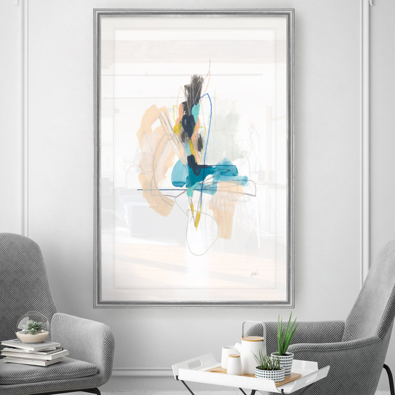 «Static Energy II», reproduction sur toile, H 22,5 po x l 30,5 po x P 1,5 po, Encadrement argenté
