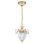 Bagatelle 1 Light 12.5in x 10in Pendant in Gold with Clear Swarovski Crystals