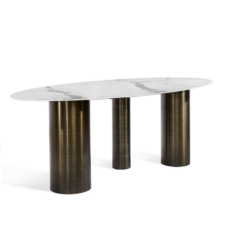 Chantal Oval Metal Base Dining Table