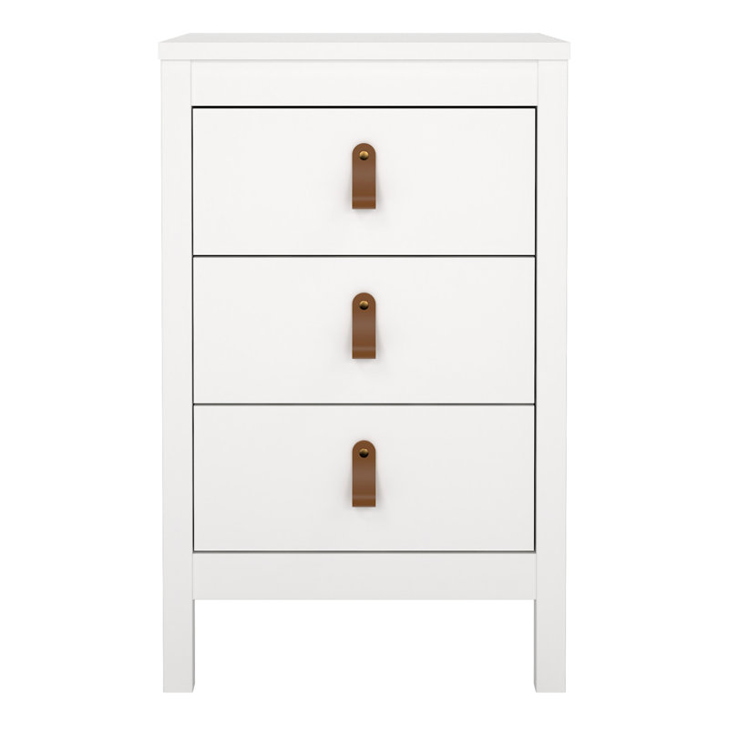 Ameiya 43.8 cm W Bedside Table, White