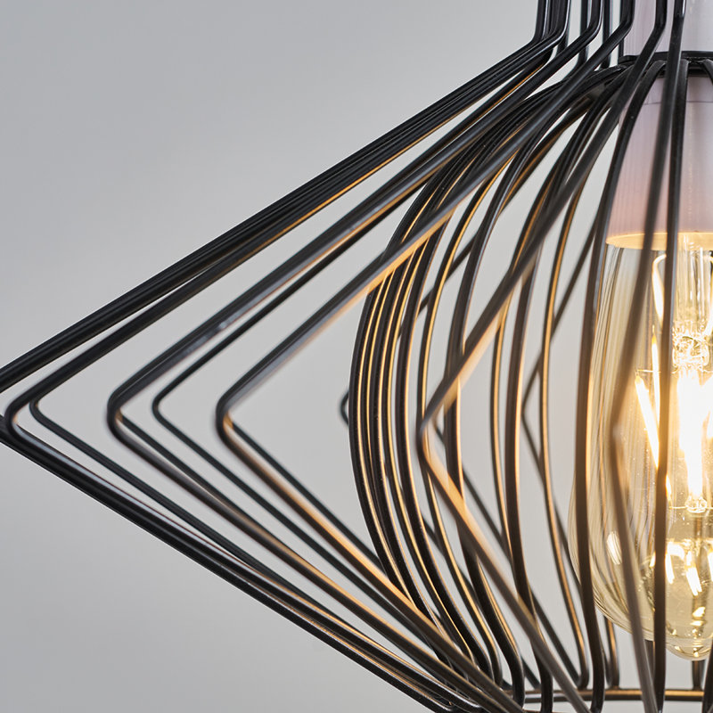 Sinat 22cm H Metal Novelty Pendant Shade ( Spider ) in Black