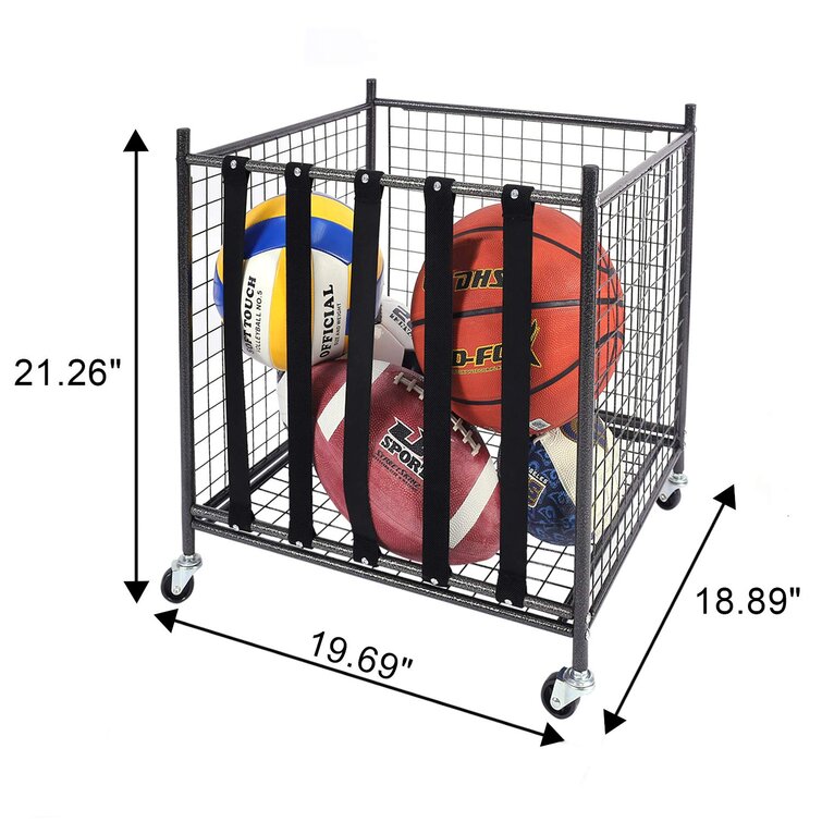 Basketball Storage Cage Cart