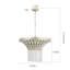 Lustre cascade en cristal 8 lumières de 23,6 po de large (ampoule non incluse)