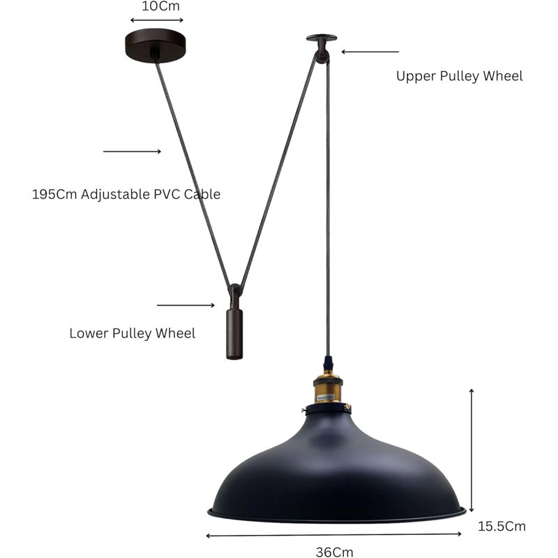 1 - Light Dome Pendant, Brushed Silver