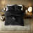 Velvet Crushed Bedding Sets, Luxurious Black Polyester Queen Comforter