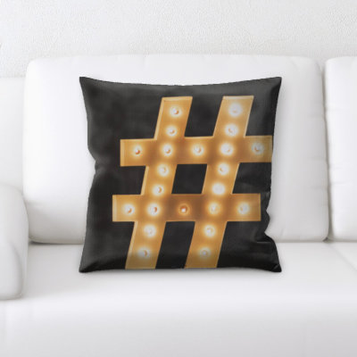 Coussin décoratif mot-dièse