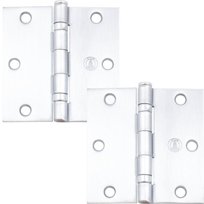 Charnières de porte à roulement à billes 3-1 / 2 ", coin carré