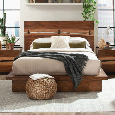 Grand lit plateforme Mallory Smokey
