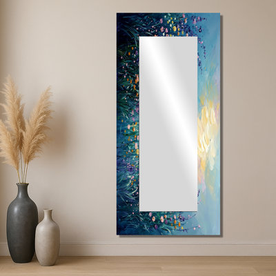 Dreamscape Wildflowers Sunrise Field - Miroir floral pour décoration murale - imprimé sur métal