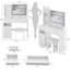 Ensemble de meuble-lavabo moderne 41 "avec tabouret rembourré - miroir tactile à DEL, modes 3 couleurs, grands tiroirs de rangement-620722882