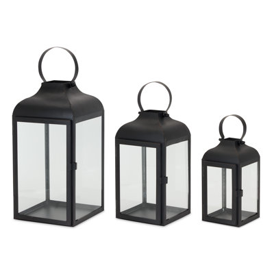 Modern Metal Lantern (Set of 3)