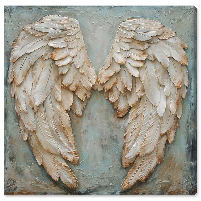 Art mural Wings of Ash I, H 30 po x l 30 po x P 1,5 po, Toile tendue