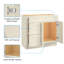 36 po X P 21 po P x 34,5 po Armoire de cuisine avec comptoir en contreplaqué blanc antique H-2115901525